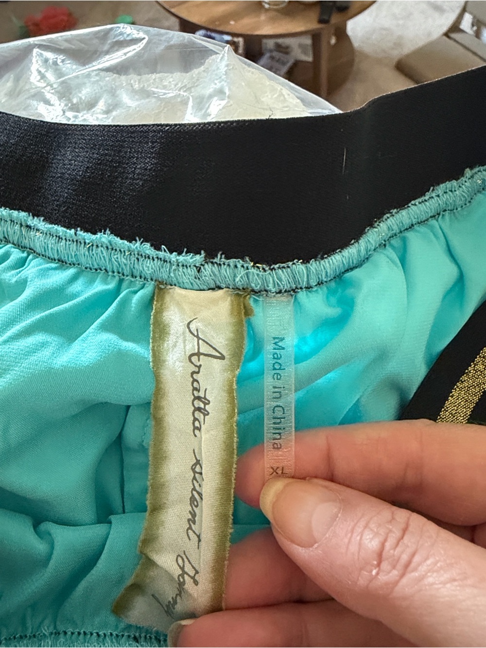 Aratta Silent Journey. Floral Embroidered Tulle Midi Skirt w/ Aqua. Sz XL - Picture 7 of 7
